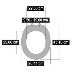 CORNAT Siège de toilette avec fermeture en douceur LEMON pas cher