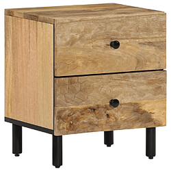 vidaXL Table de chevet 40x33x46 cm Bois de manguier solide