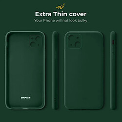 Moozy Minimalist Series Coque en silicone pour iPhone 13, vert nuit – Finition mate légère, coque de protection fine et souple en TPU avec surface mate pas cher