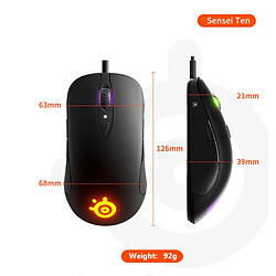 Universal Souris de jeu 18 000 CPI Pro Capteur optique 8 boutons Interrupteur mécanique RGB Souris légère pas cher