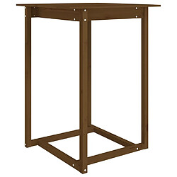 vidaXL Table de bar Marron miel 80x80x110 cm Bois massif de pin