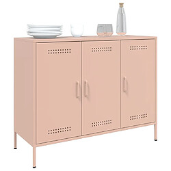 Avis vidaXL Buffet rose 100,5x39x79 cm acier