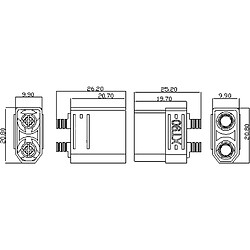 5 paires de connecteurs XT90 de haute qualité, mâle-femelle, connecteurs de batterie RC Lipo pas cher