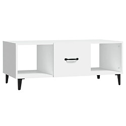 Maison Chic Table basse,Table Console Table d'appoint, Table pour salon Blanc 102x50x40 cm Bois d'ingénierie -MN65029