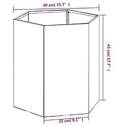 vidaXL Jardinière Rouillé 40x40x45 cm Acier corten pas cher