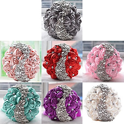 Acheter Wewoo Mariage tenant des fleurs bouquet rose de mariée accessoires demoiselle d'honneur strass partie décoration de fournitures