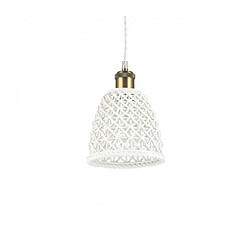 Ideal Lux Suspension Lugano Métal blanc 1 ampoule 31cm