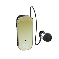 Yonis Ecouteurs Bluetooth Fil Rétractable Jaune