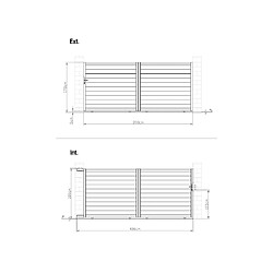 Acheter Vente-Unique Portail coulissant aluminium plein L416 x H180 cm anthracite - NAZARIO