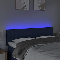 Avis Maison Chic Tête de lit scandinave à LED,meuble de chambre Bleu 144x5x78/88 cm Tissu -MN91371