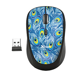 Souris sans-fil Trust Yvi Bleu Noir Multicouleur