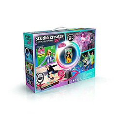 STUDIO CREATOR - Kit de création vidéo avec rotation 360° et anneau lumineux LED multicolore - INF 028 - Canal Toys