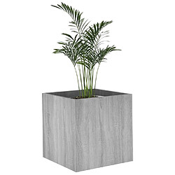 Acheter Maison Chic Jardinière,Bac à fleurs - pot de fleur Sonoma gris 40x40x40 cm Bois d'ingénierie -GKD80883