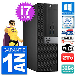 PC Dell OptiPlex 5040 SFF Intel i7-6700 RAM 32Go Disque 2To HDMI Windows 10 Wifi - Occasion