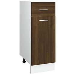 vidaXL Armoire de plancher à tiroir Chêne marron 30x46x81,5 cm