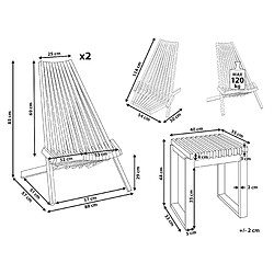 Avis Beliani Ensemble pour bistro BELLANO Bois Bois clair