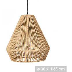 Suspension en corde suspension luminaire octavia en corde Diamètre 30cm x h33cm+Natural Living pas cher