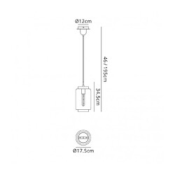 Luminaire Center Suspension design Jarras Doré Mat 1 ampoule 46cm