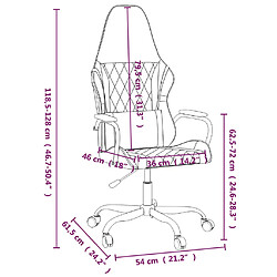 vidaXL Chaise de jeu de massage Noir et gris Similicuir pas cher