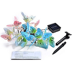 Papillon Solaire Guirlande Lumineuse Extérieure, 12 LED Waterpoof LED Solaire Papillon Lumières Extérieur Intérieur pour Chambre pas cher