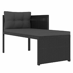 Maison Chic Salon de jardin 4 pcs - Table et chaises d'extérieur - Mobilier/Meubles de jardin Moderne Résine tressée Noir -MN30294 pas cher