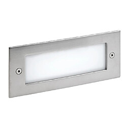 applique murale encastrée - aric dino - a led - 1.5w - 5000k - inox - aric 0514