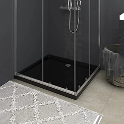 vidaXL Receveur de douche rectangulaire ABS Noir 80x90 cm