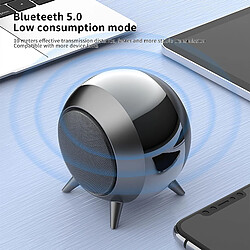 Universal Haut-parleur portable Bluetooth 5.0 Petit subwoofer stéréo sans fil réel 500mAh TWS haut-parleur subwoofer riche Smartphone avec microphone | Haut-parleur portable (noir)