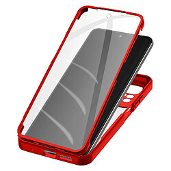 Avizar Coque 360° pour Redmi Note 11 et 11s Dos Rigide Partie Avant Souple Rouge