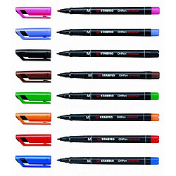 Avis Newtons Stabilo OHPen Pochette de 8 Stylos-feutres 1 mm Couleurs assorties