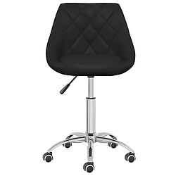 Helloshop26 Chaise fauteuil siège de bureau informatique étude pivotante similicuir noir 02_0024052