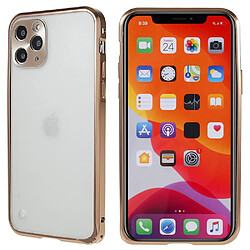 Coque en TPU + métal ultra-mince, mat, anti-chute pour votre iPhone 11 Pro Max 6.5 pouces - or