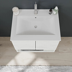 Kiamami Valentina MEUBLES DE SALLE DE BAINS MURAUX DE 60 CM AVEC PORTES ET COMPARTIMENT A OUVERTURE BLANC | VENEZIA