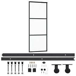 vidaXL Porte coulissante et quincaillerie Verre ESG/Aluminium 76x205cm