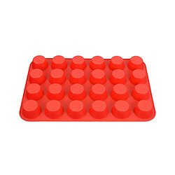 Ustensiles de cuisson moule à muffins 24 tasses silicone antiadhésive cupcake cuisine rouge