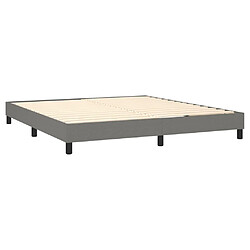 Acheter vidaXL Sommier à lattes de lit matelas LED Gris foncé 160x200 cm Tissu