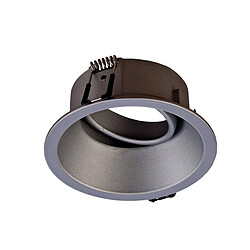 Inspired Downlight rond Comfort 9,6 cm GU10, argent mat, découpe : 85 mm, douille incluse