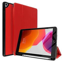 Avizar Étui iPad 9 2021 iPad 8 2020 iPad 7 2019 Support Design Fin Rouge