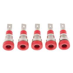 5pcs 4mm banane sécurité montage sur panneau douille de borne 30V-60V 24A rouge