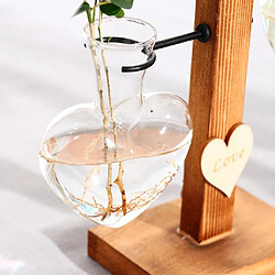 Acheter 10pcs Conteneur De Vase à Fleurs En Verre Transparent Avec Support En Bois Vase à Fleurs De