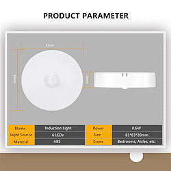 Acheter Universal 5W Intelligent Corps Capteur Lumière LED Couloir Charge Maison Couloir Armoire Lumière Sans Fil Chambre Chevet (Lumière chaude)