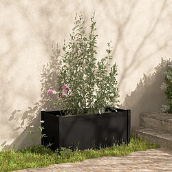 vidaXL Jardinières 2 pcs Noir 100x50x50 cm Bois de pin massif