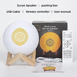 Acheter Universal Ramadan Gift Coran haut-parleur coran lampe musulmane Lumière avec application Control 3D LAMPLE LOCE AVEC TÉMORIE CONTRÔLE