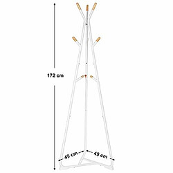 Acheter Porte-Manteau sur Pieds Portant Meuble d’entrée Blanc et chêne Clair RCR15WY SONGMICS®