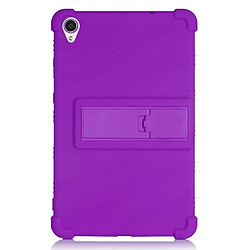 Coque en silicone souple avec béquille coulissante violet pour votre Lenovo Tab M8 8705/8505