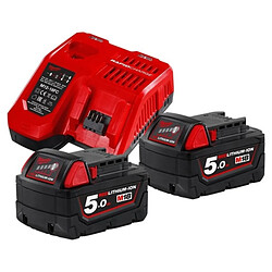 Pack de batteries Milwaukee M18 NRG 18 V chargeur M1218 FC