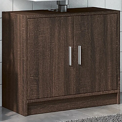 vidaXL Armoire d'évier chêne marron 63x29x55 cm bois d'ingénierie