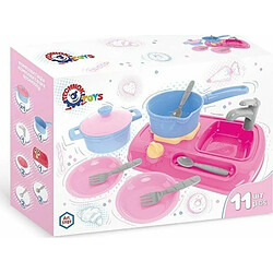 TechnoK Set de cuisine pour enfant - En plastique - Pour filles et garçons à partir de 3 ans