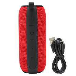 ComfortXL Enceinte bluetooth sans fil portable à double haut-parleur et subwoofer intégré, rouge