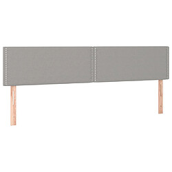 Acheter Maison Chic Tête de lit moderne à LED lumineuse pour chambre - Décoration de lit Gris clair 160x5x78/88 cm Tissu -MN49126